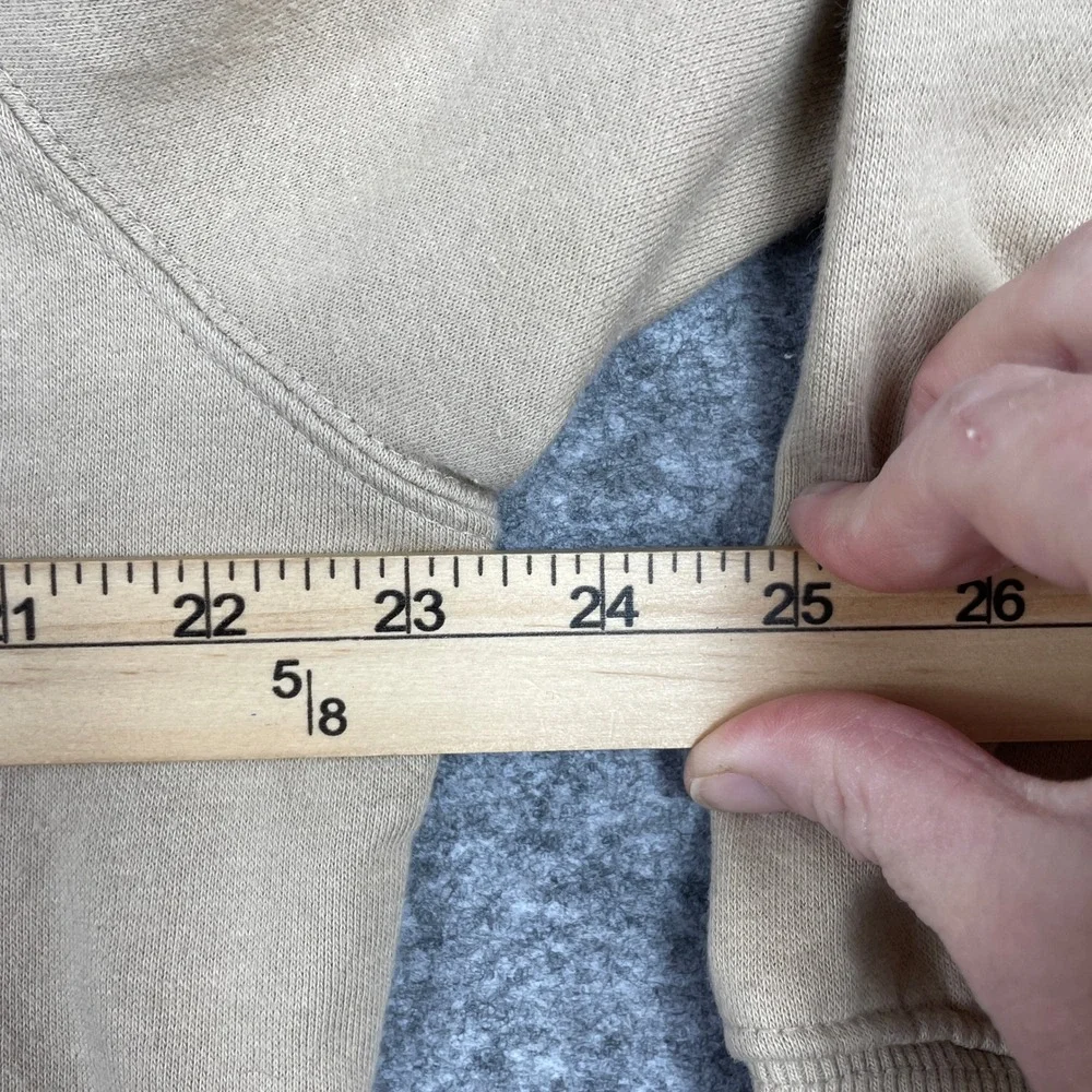 The North Face Hoodie Mens XL Tan Box Print Never Stop Exploring A4761 Pullover